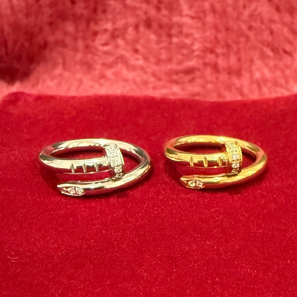 🌟New Gold Plated Stainless Steel Clou Nail Ring